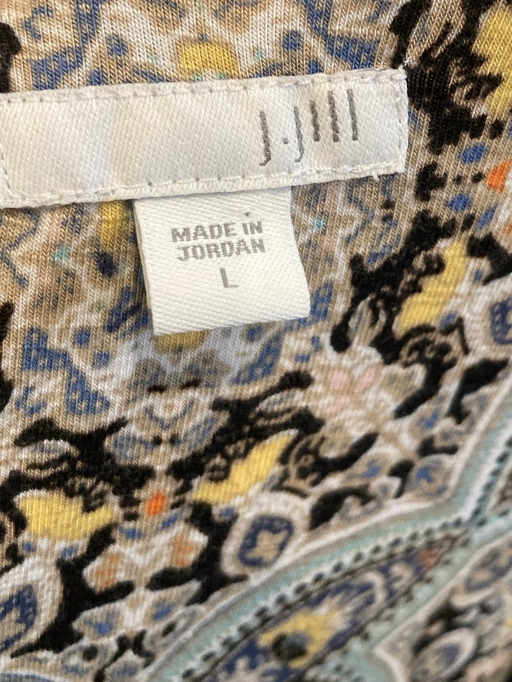 J. Jill Sleeveless Maxi Dress in Cream and Light Blue Paisley - Picture 3 of 7